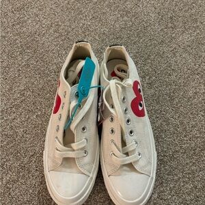 Converse x Comme des Garçons PLAY White Sneakers